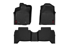 Toyota Tacoma Floor Mats - Front and Rear - Rough Country - Heavy Duty Floor Mats - '16-'23